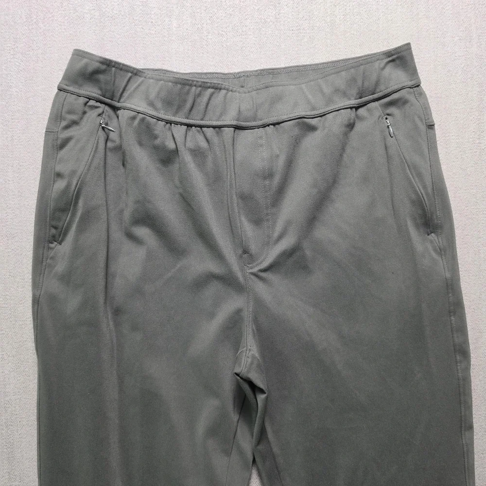 Balance Collection Jogger Pants Mens L Olive Green Athletic Zipper Pockets